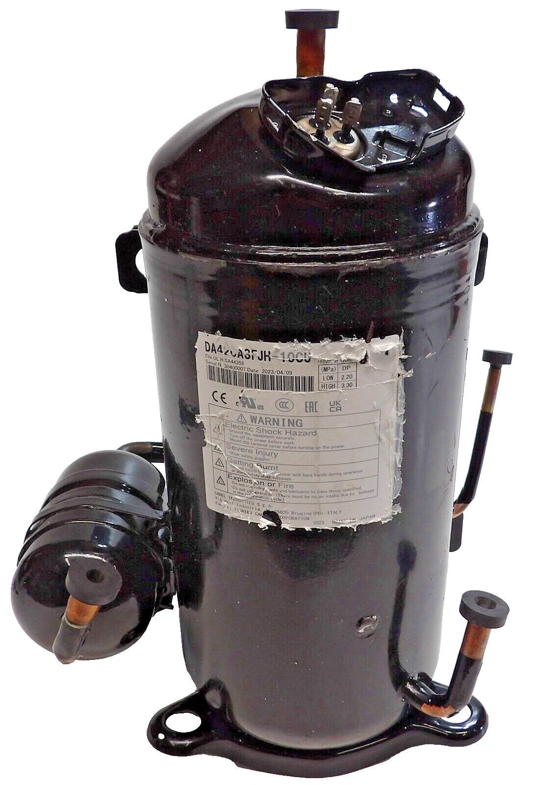 Toshiba Carel BLDC Inverter DC Compressor ZCCTDA4200 DA420A3FJH DA420A3FJH-10CU