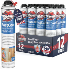 Kraken Spray Foam Insulation Closed Cell Fire Rated 240 Board Feet 27.1 oz 12 Pk picture
