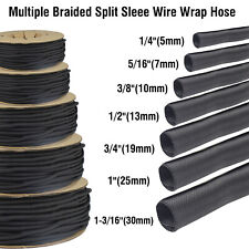 Cord Protector Split Loom Sleeve Cable Braided Tube Wire Wrap Organizer Lot picture