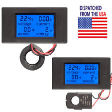AC 20A 100A Digital Panel Meter Monitor Watt Kwh Power Energy Voltmeter Ammeter picture