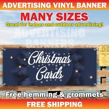 CHRISTMAS CARDS Advertising Banner Vinyl Mesh Sign Xmas Christmas Gifts Sale picture