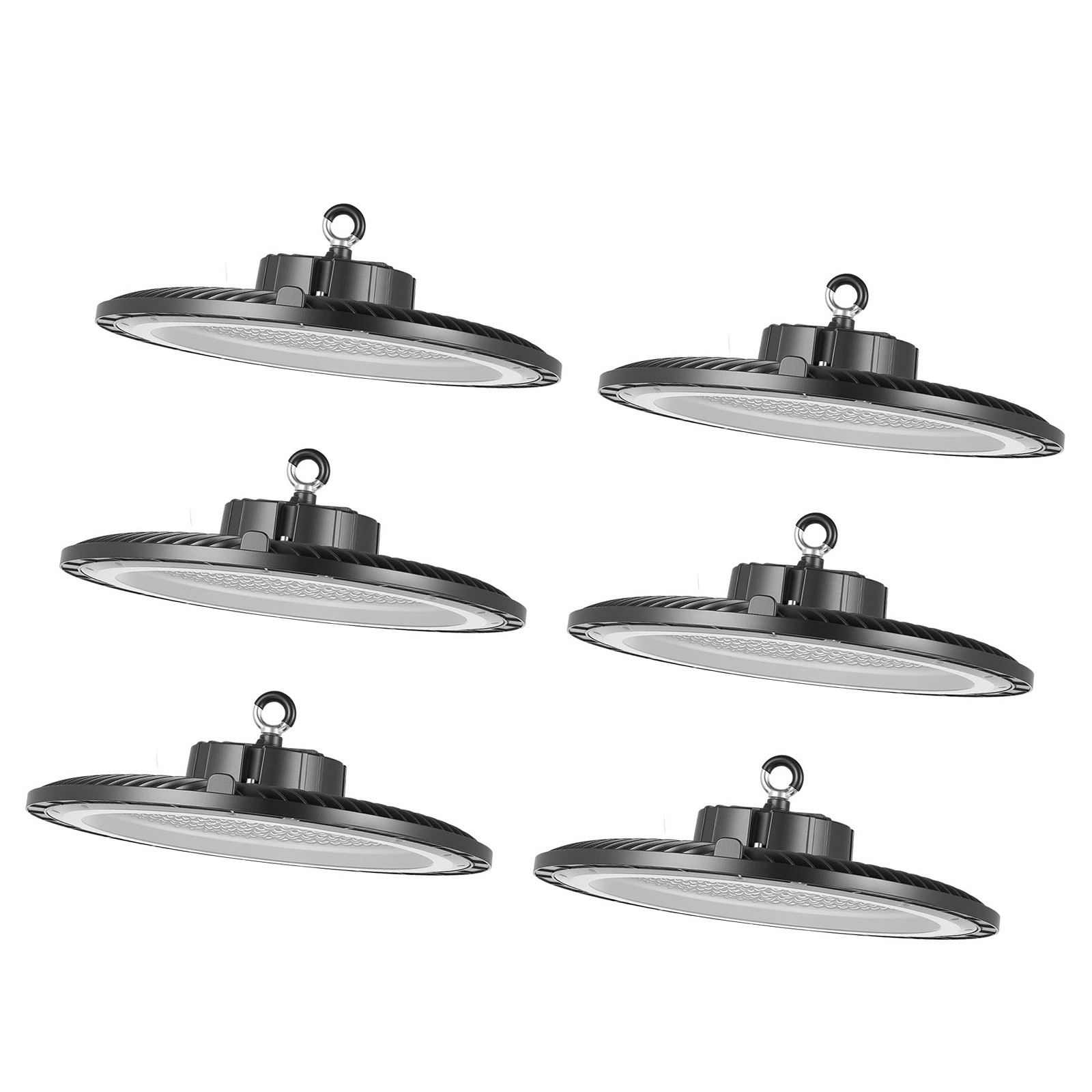Uimoso 6-Pack LED High Bay Lights, 5000K, 250W, 36000LM for Warehouse Use Uimoso 6-Pack LED High Bay Lights, 5000K, 250W, 36000LM for Warehouse Use