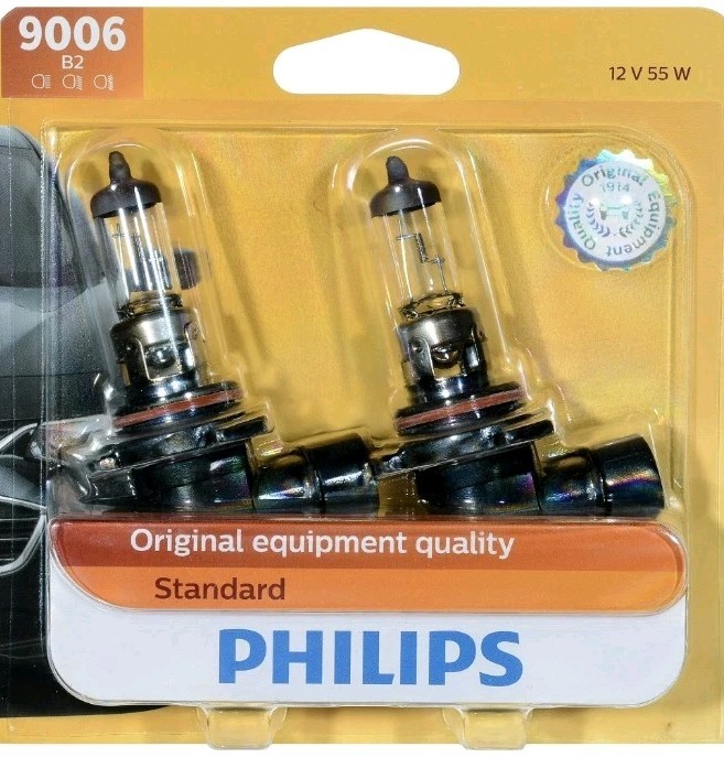 Philips 9006 Standard Halogen Replacement Headlight Bulb, 2 Pack 9006B2 (JS18) Philips 9006 Standard Halogen Replacement Headlight Bulb, 2 Pack 9006B2 (JS18)
