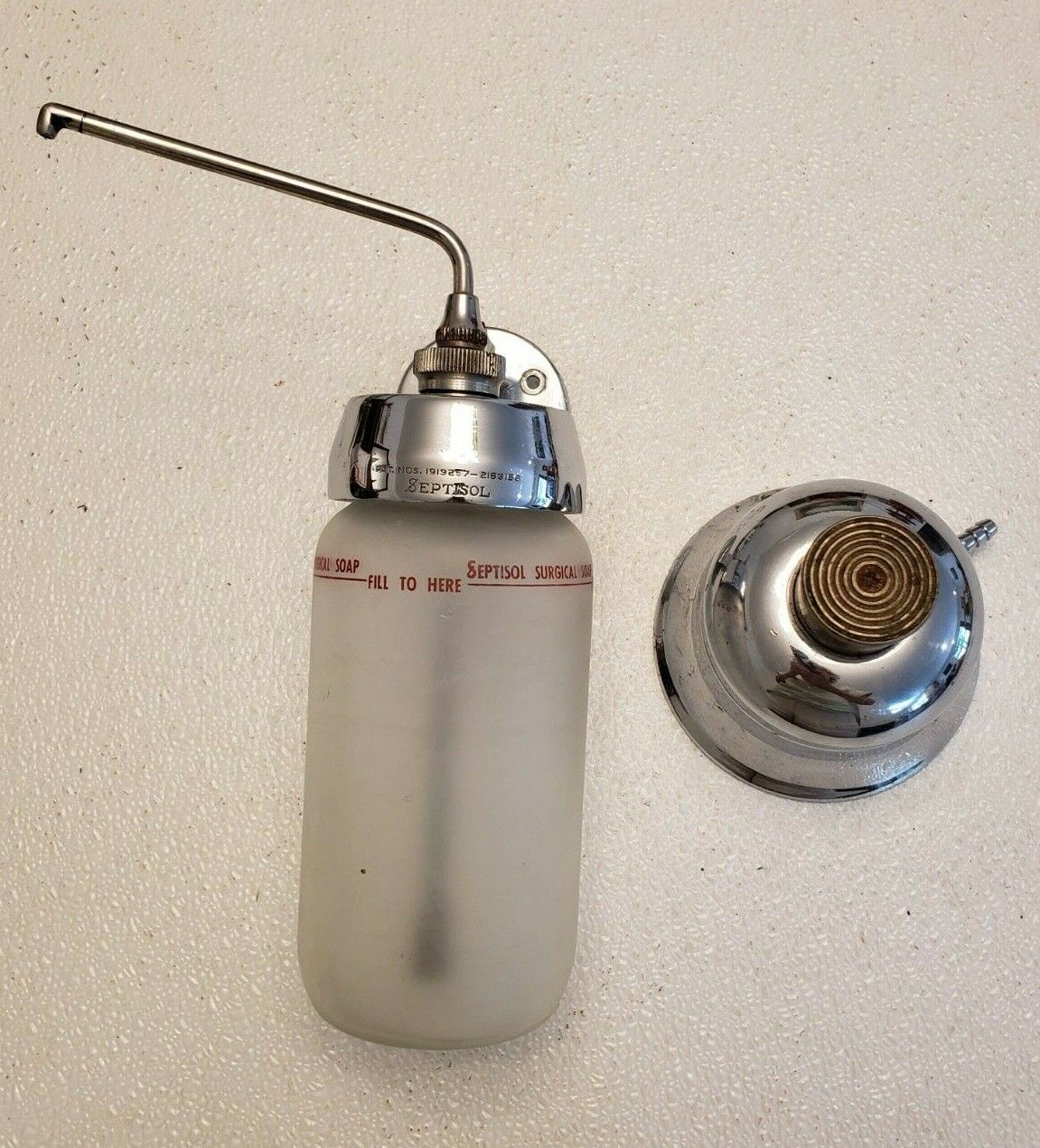 Vintage Sepitsol Foot Operated Surgical Soap Dispenser 