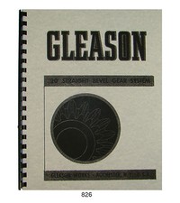 Gleason 20 Deg Straight Bevel Gear System Tables Manual  #826 picture