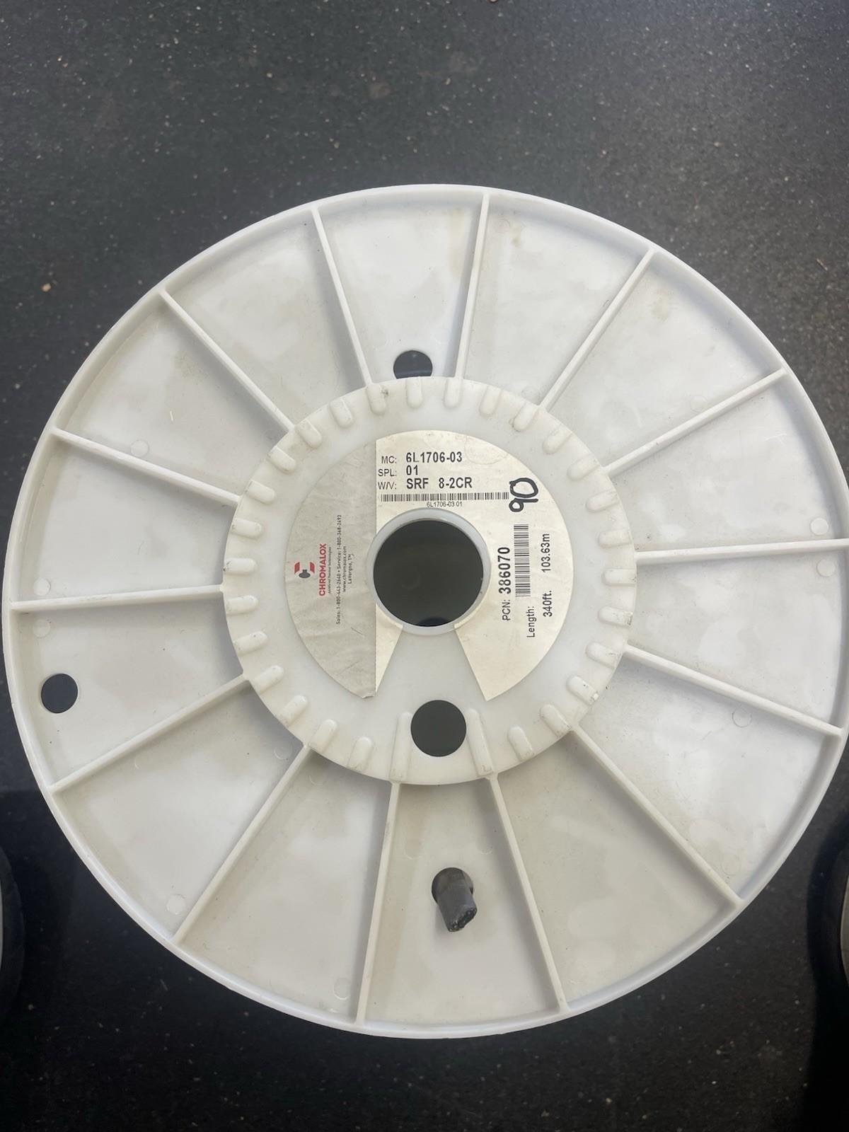 Chromalox SRF 8-2CR 90 ft Black Silicone Stranded Wire 20-21 AWG 600V
