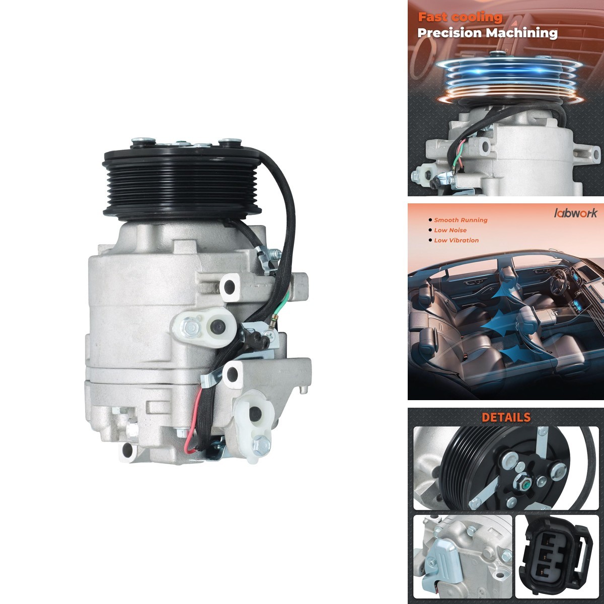 labwork AC Compressor Replacement for Honda Civic 2006-2011 CO 4918AC labwork AC Compressor Replacement for Honda Civic 2006-2011 CO 4918AC