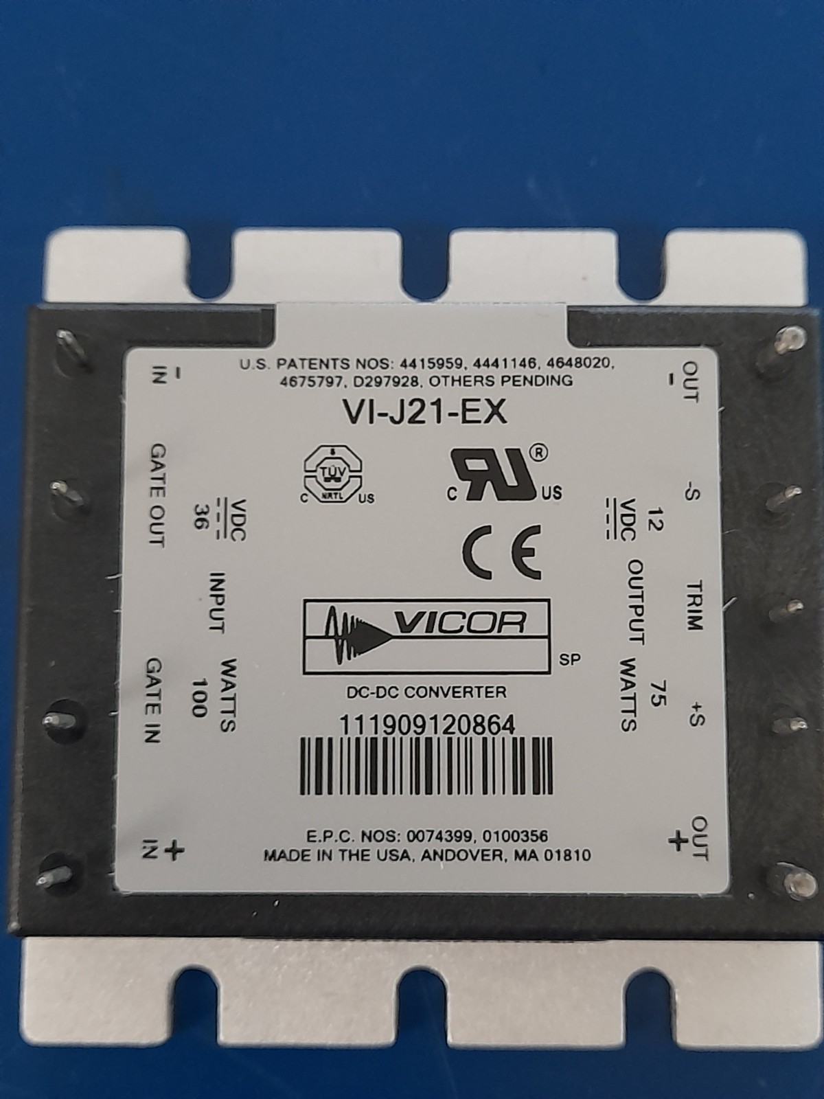 VICOR VI-J21-EX Isolated DC/DC Converter VICOR VI-J21-EX Isolated DC/DC Converter