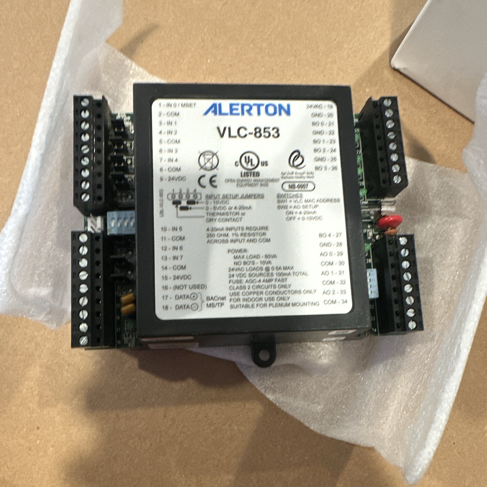 Alerton VLC-853 HVAC Control Module Alerton VLC-853 HVAC Control Module
