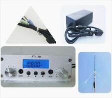 ST-15B 15W 86MHz-108MHz FM broadcast transmitter PLL Fm radio + Antenna + power picture