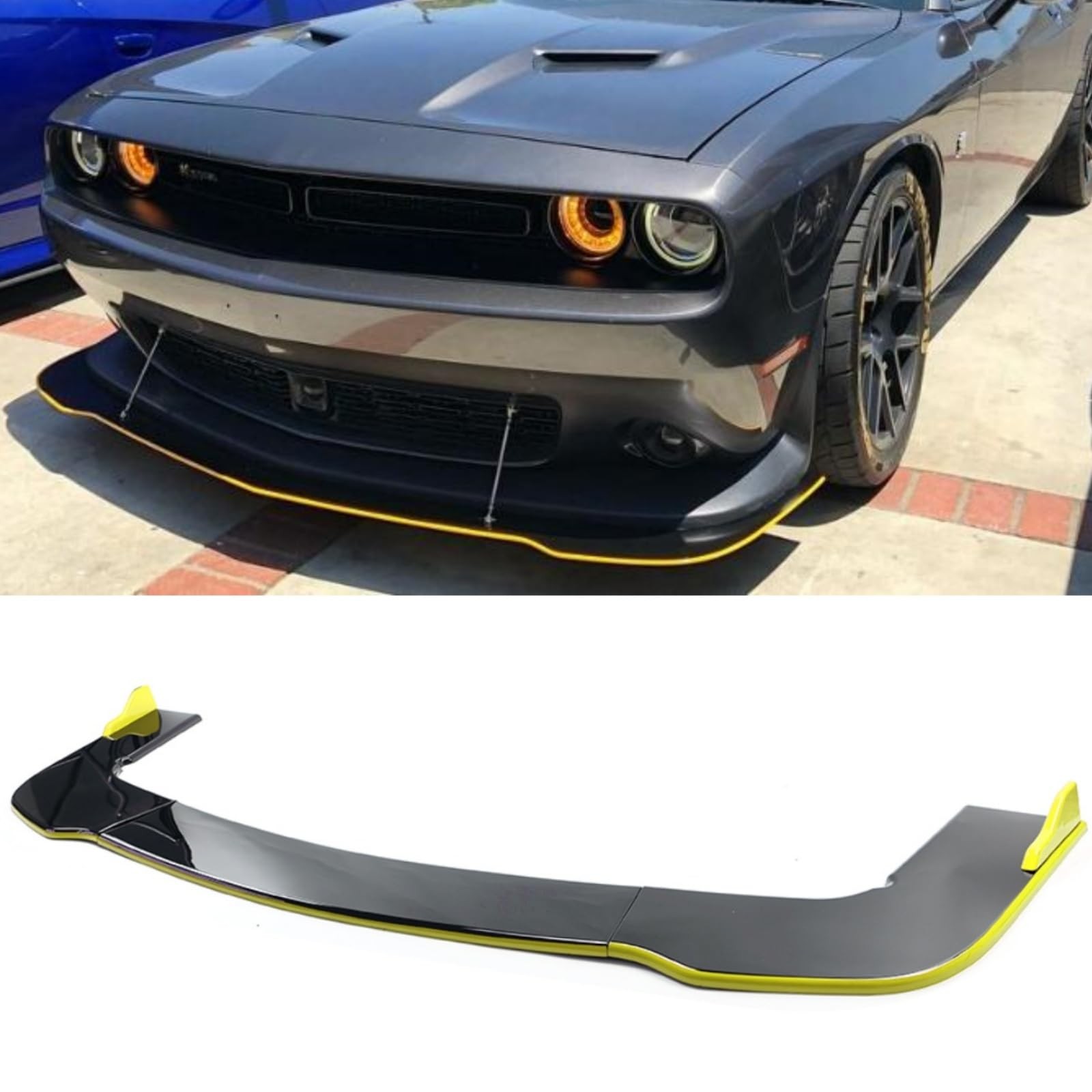Front Bumper Lip Splitter for Dodge Challenger SXT SRT Hellcat 2012-2022 Front Bumper Lip Splitter for Dodge Challenger SXT SRT Hellcat 2012-2022
