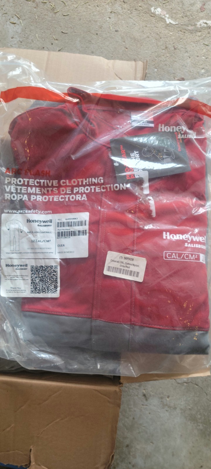 Honeywell Arc Flash Coverall 3xl 12 Cal