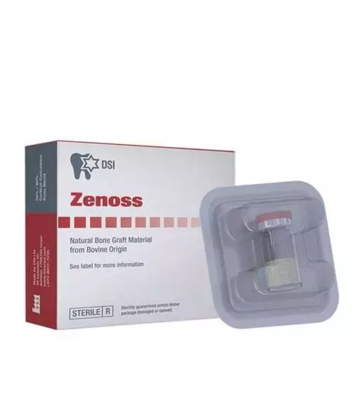 DSI Zenoss Xenograft Bone Graft Material, 5 cc Vial, 1/Pk DSI Zenoss Xenograft Bone Graft Material, 5 cc Vial, 1/Pk