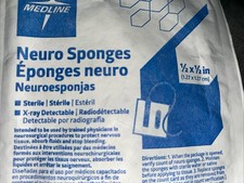 Medline Neuro Sponges NEUROSPNG05 1/2” X-Ray Detectable Cottonoid Patties Qty 10 picture