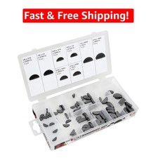 80-Piece Woodruff Key Assortment Kit - Durable Carbon Steel, Organized Storage picture