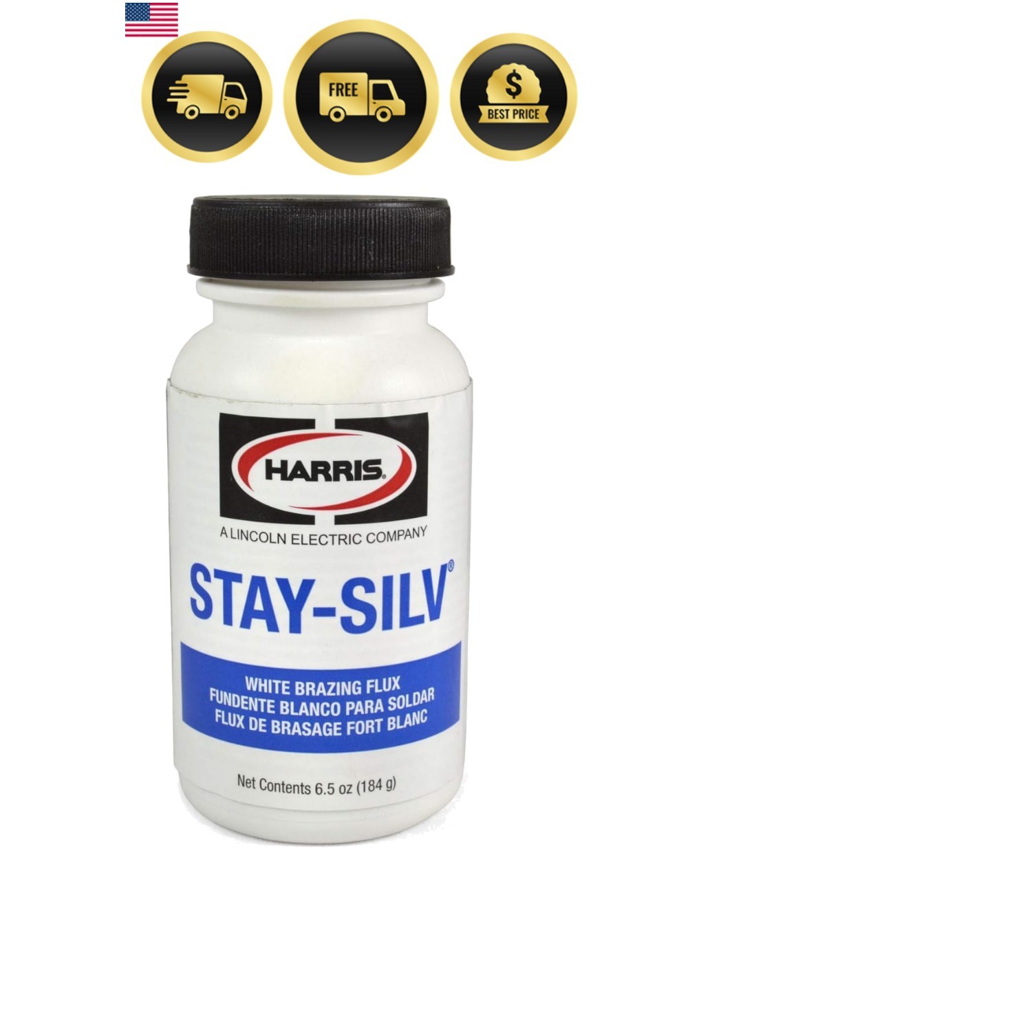 Harris Stay-Silv Silver White Brazing Flux Paste for Hi Temperature, SSWF7 Harris Stay-Silv Silver White Brazing Flux Paste for Hi Temperature, SSWF7