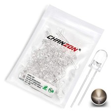 CHANZON 100 pcs 5mm Warm White LED Diode Round Top, K) picture