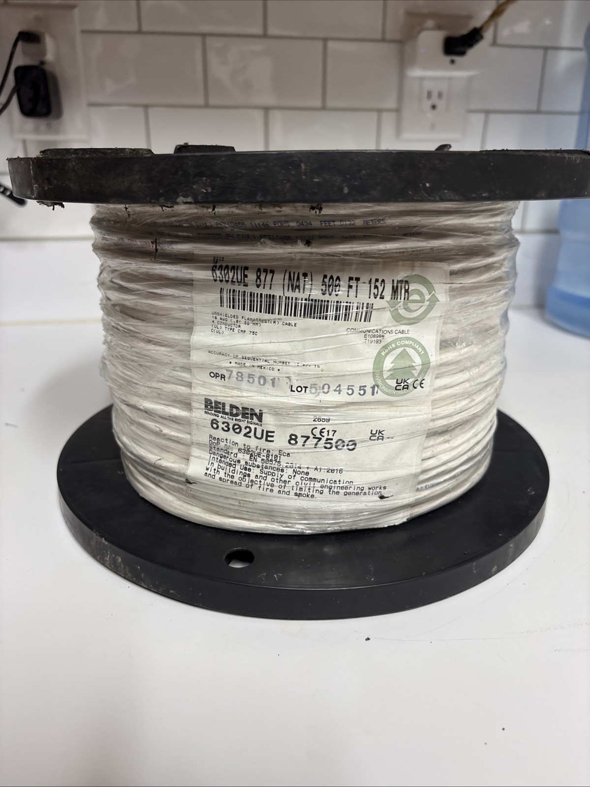 Belden 6302UE 877500 500 FT 18 AWG 4 Conductor CMP Plenum Security Audio Cable Belden 6302UE 877500 500 FT 18 AWG 4 Conductor CMP Plenum Security Audio Cable