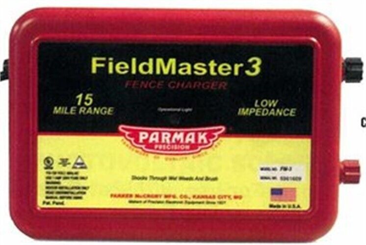 Parmak Fieldmaster 2 Low Impedance 110/120 Volt 15 Mile Range Electric Fence Ch