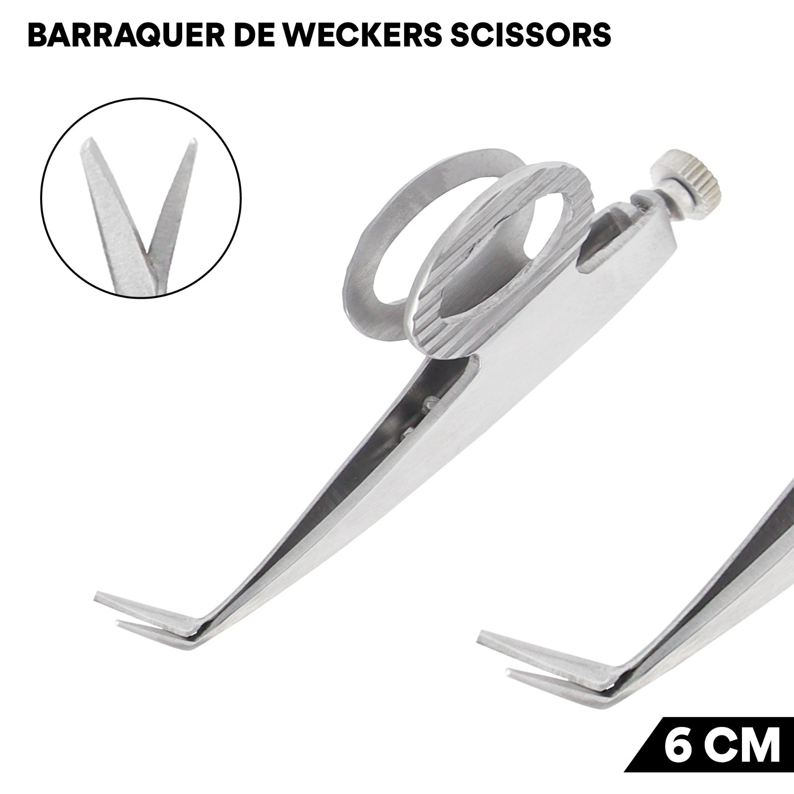 Barraquer De Wackers Scissors Angled Blade 7 mm Surgical Ophthalmic Instruments Barraquer De Wackers Scissors Angled Blade 7 mm Surgical Ophthalmic Instruments