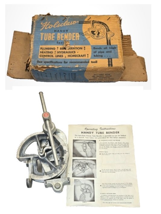 Vintage Holsclaw Bros Handy Tube Bender HD-10 With Original 69 Box & Manual 5/8 Vintage Holsclaw Bros Handy Tube Bender HD-10 With Original 69 Box & Manual 5/8