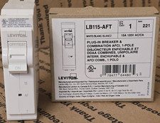 LEVITON LB115-AFT 15AMP AFCI ARC FAULT PLUG-ON NEUTRAL 120V BRAND NEW THERMAL picture