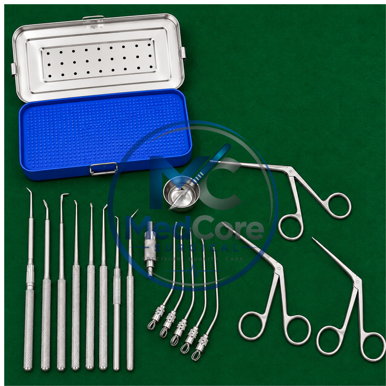 Myringotomy Instruments Set Of 15 PCs For ENT Myringoplasty Surgical Instruments Myringotomy Instruments Set Of 15 PCs For ENT Myringoplasty Surgical Instruments