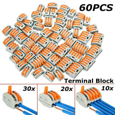 60PCS 2/3/5 Way PCT Terminal Block Electrical Spring Lever Cable Wire Connectors picture