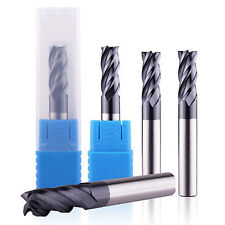 5 PCS 4 FLUTE 3/8 END MILL SOLID CARBIDE TIALN COATED X 1 X 2-1/2 CNC BIT picture