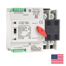 GEYA ATS PC Dual Power Automatic Power 2Pole 100A 220V Transfer Switch Grid NEW picture