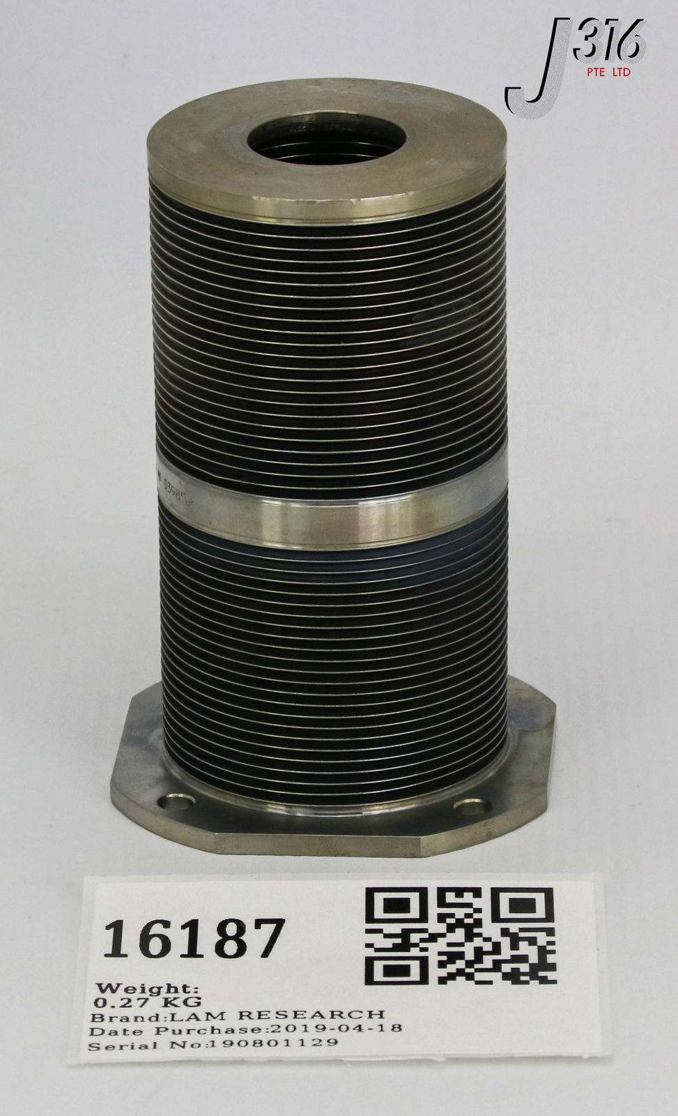 16187 LAM RESEARCH BELLOWS, INNER GATE 839-012255-001 16187 LAM RESEARCH BELLOWS, INNER GATE 839-012255-001