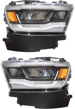 2019-2021 Dodge Ram 1500 Black Full LED DRL Headlights Left Right Side picture