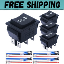 4Pcs Momentary Motor Polarity Reverse Rocker Switch DC 20A 12V DPDT 6 Pin 3 Posi picture