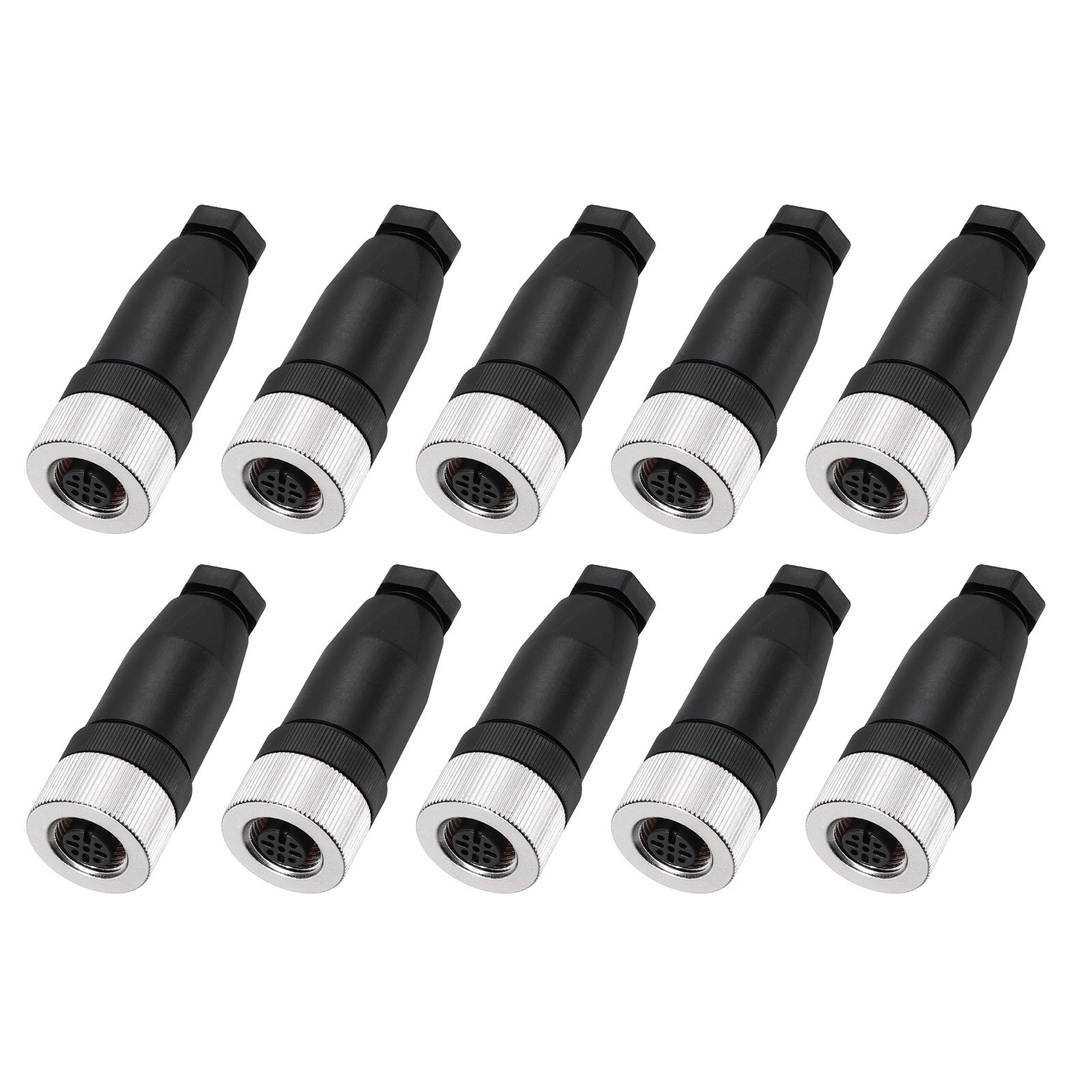 10 Pcs 4 Pin M12 Female Aviation Wire Connector, Waterproof Circular Connector 10 Pcs 4 Pin M12 Female Aviation Wire Connector, Waterproof Circular Connector