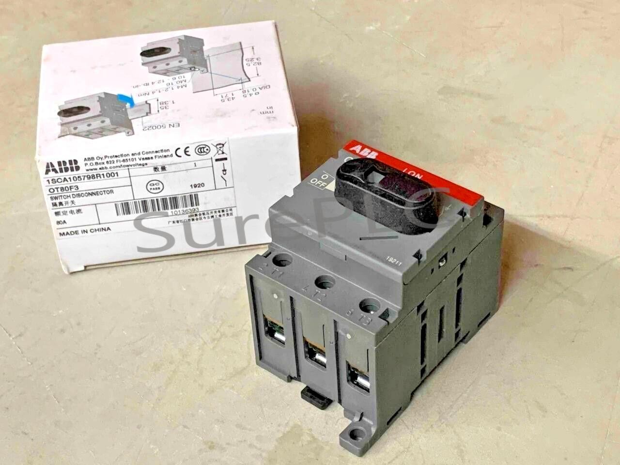 US Free Tax ABB OT80F3 1SCA105798R1001 3P  80A Disconnector Disconnect Switch