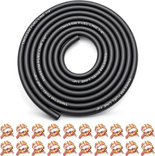 10Ft 1/4 Inch Fuel Line Hose with 20 Clamps, Rubber Fuel Line for Lawn Mower Dir picture