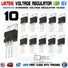 10pcs LM7915 L7915CV 7915 15V Linear Negative Voltage Regulator IC Chip USA picture
