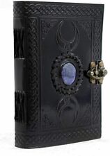Handmade 3 Moon Black Lapiz Leather Journal 7 X 5 Notebook Writing Diary Unlined picture