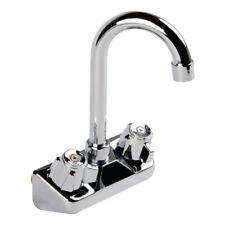 Commercial Hand Sink Replacement Faucet Large Goose Neck Stainless Steel NSF Fit picture