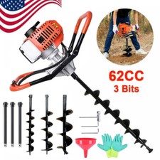 62CC 2.8HP Gas Powered Post Hole Digger W. 3