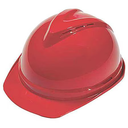 Msa Safety 10034031 Hard Hat, V-Gard 500, Polyethylene, 6 Point Ratchet, Type Msa Safety 10034031 Hard Hat, V-Gard 500, Polyethylene, 6 Point Ratchet, Type
