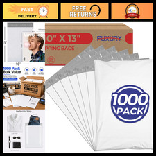 Bulk 1000 Pcs Poly Mailers 10x13 Inch - Durable Shipping Bags for Clothes, White picture