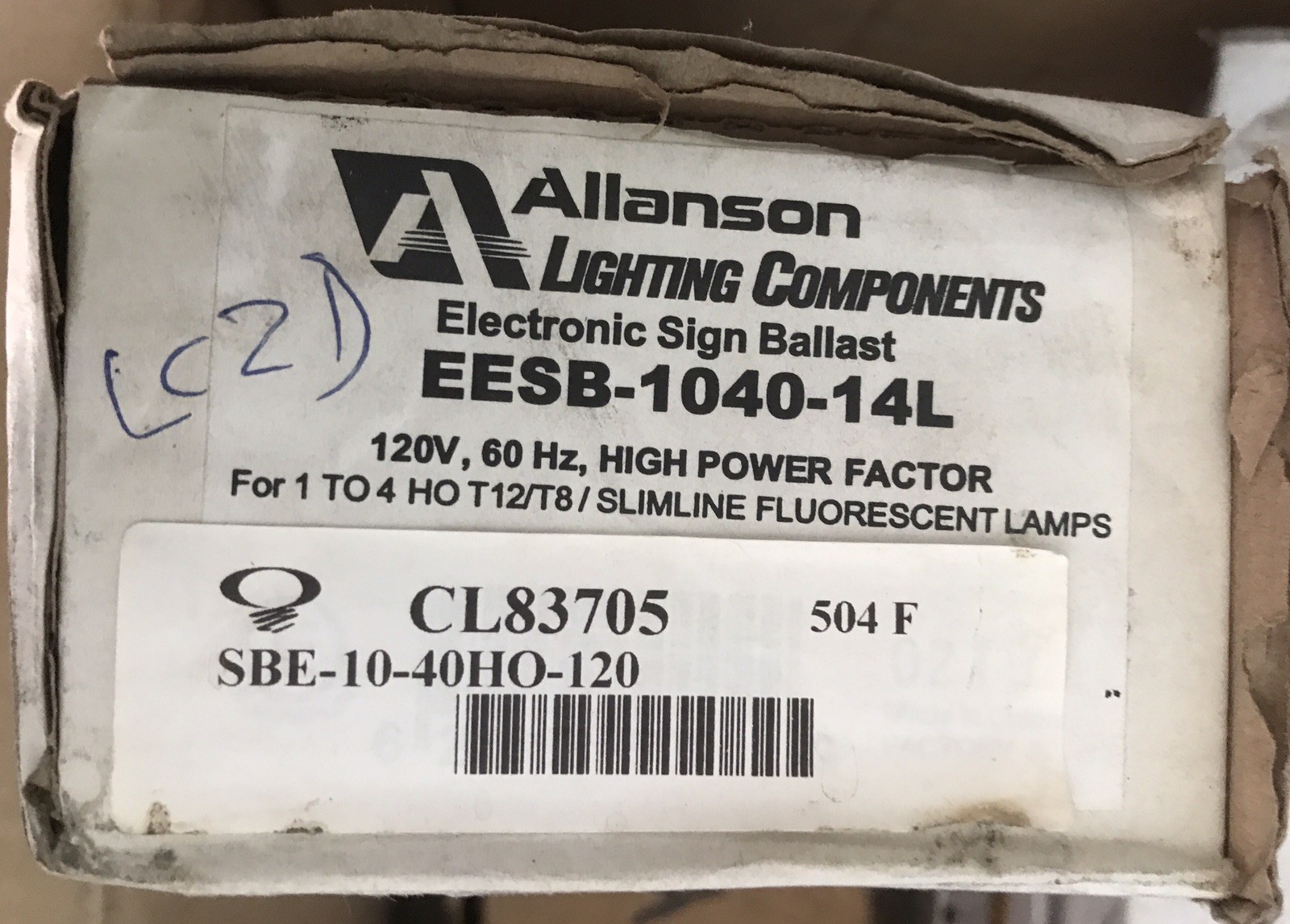 Allanson Lighting Component Inc. EESB-1040-14L Ballast