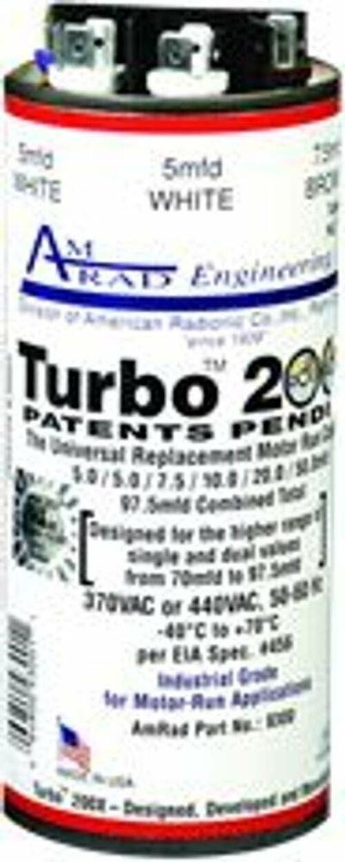 Amrad Engineering Turbo 200 X 70-97.5 MFD 370/440 VAC Capacitor Amrad Engineering Turbo 200 X 70-97.5 MFD 370/440 VAC Capacitor