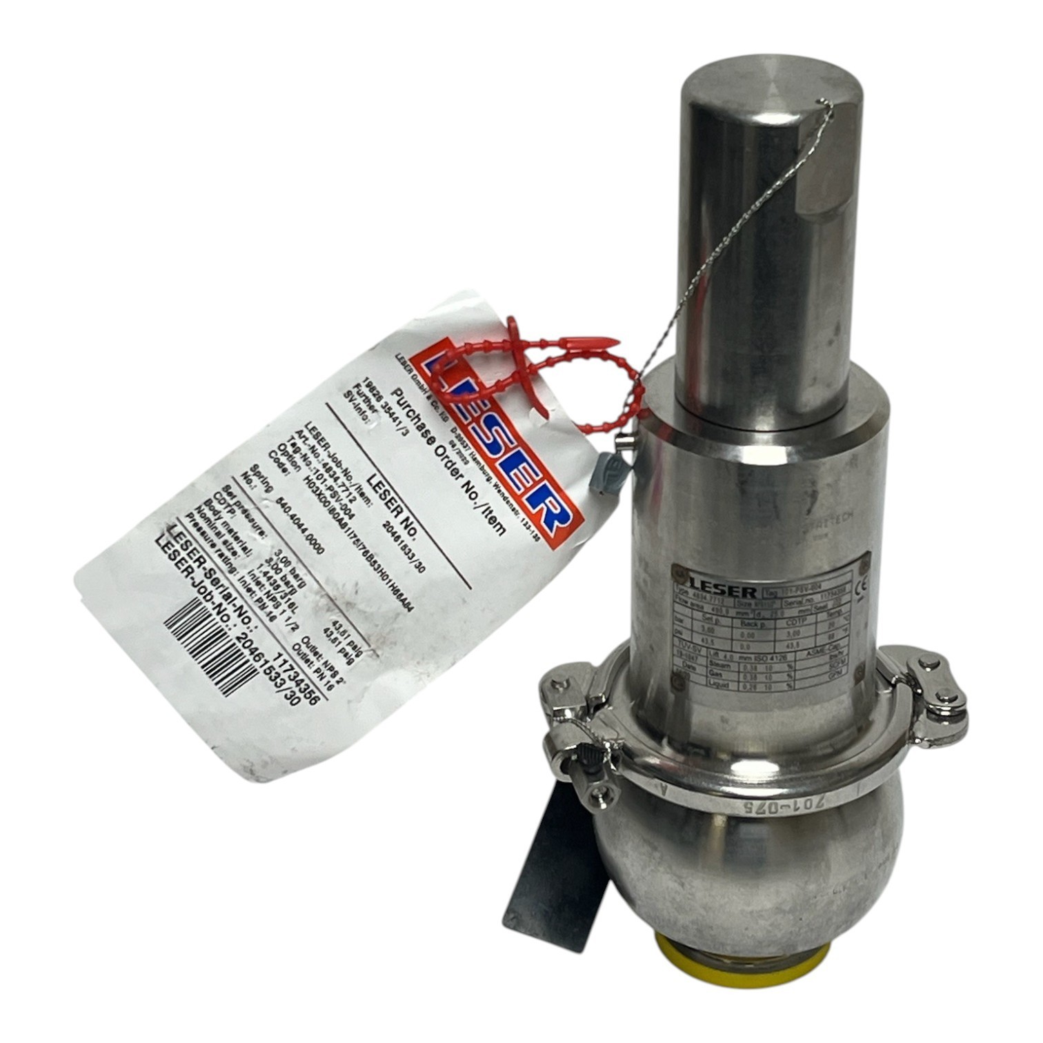 Leser Type 483 Clean Service Safety Relief Valve Art-No 4834.7712 Leser Type 483 Clean Service Safety Relief Valve Art-No 4834.7712