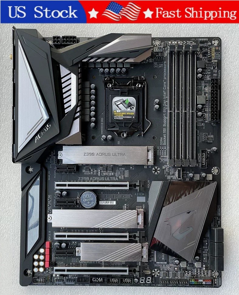 New Gigabyte Z390 AORUS ULTRA LGA1151 ATX Motherboard 4xDDR4 Triple M.2 HDMI RGB
