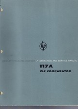 Hewlett Packard 117A VLF Comparator Operating and Service Manual 00117-9009 picture