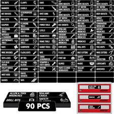 90 PCS Magnetic Toolbox Labels | Large, Easy-Read Tool Chest Drawer Organizers picture