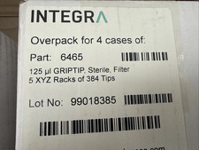 New Integra 6465 (4Pack) 125uL Sterl, Filt 5 XYZ Rack of 384 Tips VIAFLO- picture