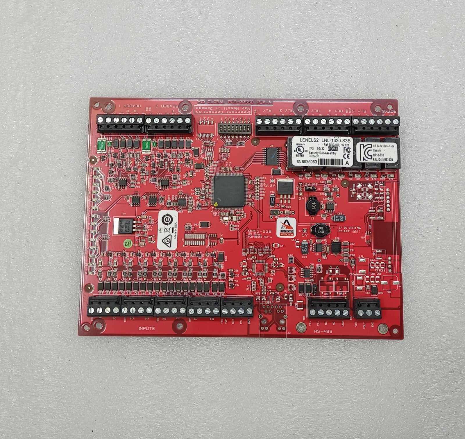 Authentic Mercury MR52-S3B HID Global PCB-00558 REV-A